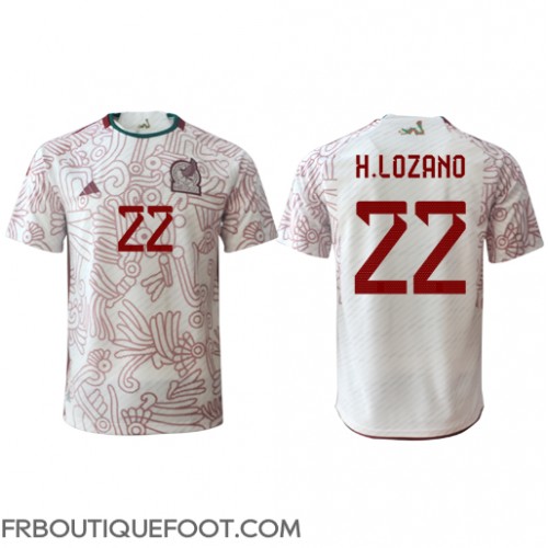 Maillot de foot Mexique Hirving Lozano #22 Extérieur vêtements Monde 2022 Manches Courtes
